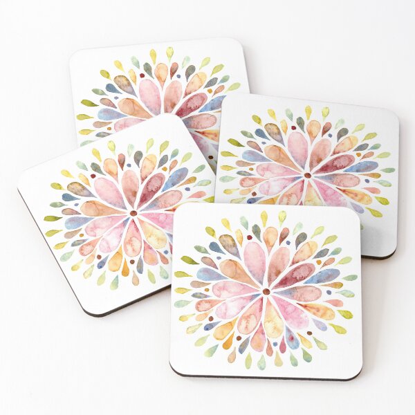 Item preview, Rainbow Watercolour Mandala  Flower designed and sold by Ashstone23.