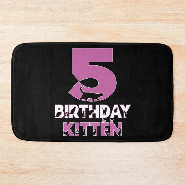 Item preview, 5th Birthday Kitten Girl 5 Years Old Cute Cat Lover Party product designed and sold by Grabitees.