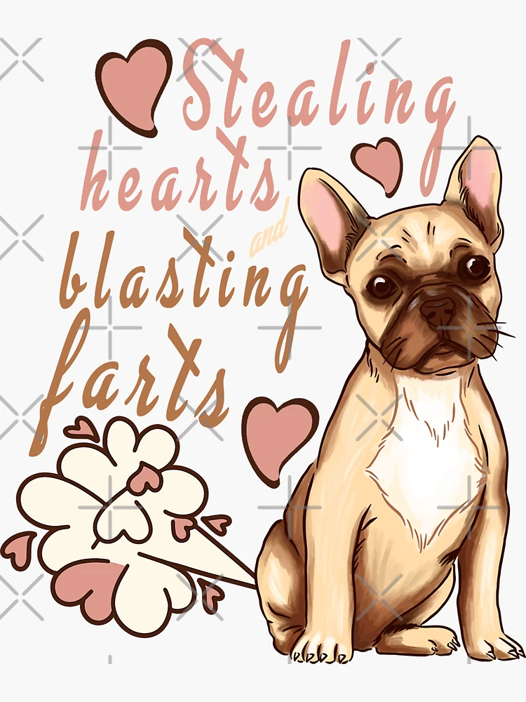 French Bulldog Stealing Hearts and Blasting Farts | Sticker