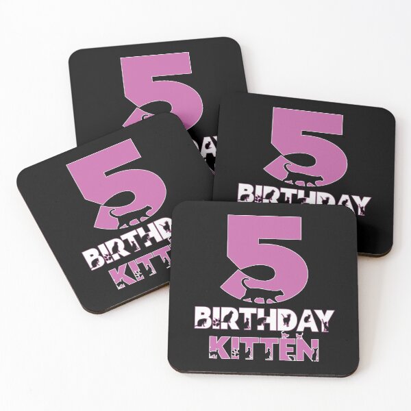 Item preview, 5th Birthday Kitten Girl 5 Years Old Cute Cat Lover Party product designed and sold by Grabitees.