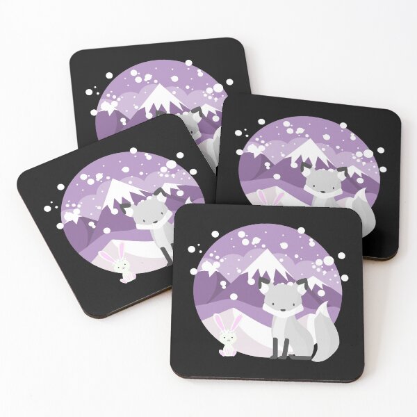 Item preview, A Fox And A Little Rabbit With Mountains In The Background designed and sold by Paulina Vanlife.