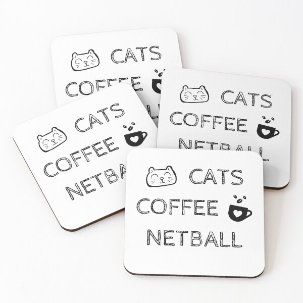 Item preview, Cats. Coffee. Netball designed and sold by TheGreenGoat.