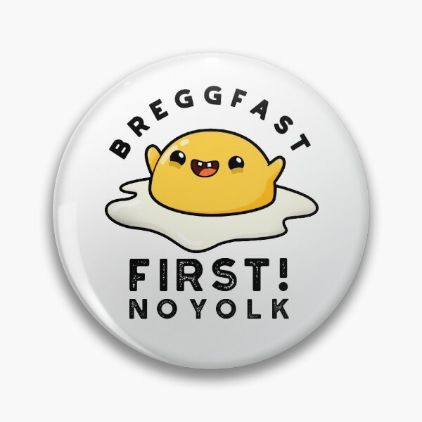 Item preview, Breggfast First No Yolk Funny Egg Puns  designed and sold by punnybone.