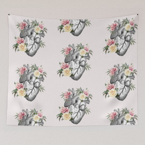 Item preview, Bloom roses Heart Human Anatomy designed and sold by Collagedream.