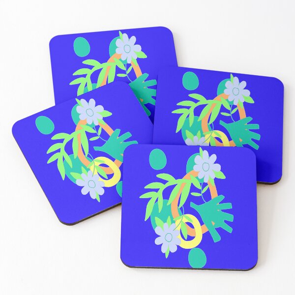 Item preview,  Arte Abstracto  Leaves Circles and Flowers, Retrostyle Artsy abstract art design inspired by nature. designed and sold by Adri Barnard.