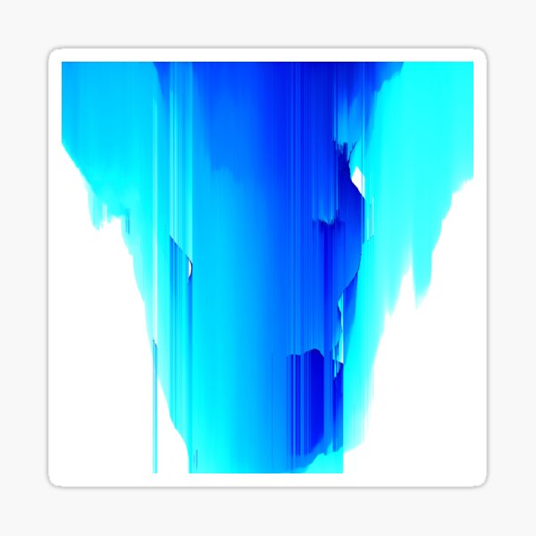 Item preview, Blue Falls - Glitch Art Print designed and sold by burning.