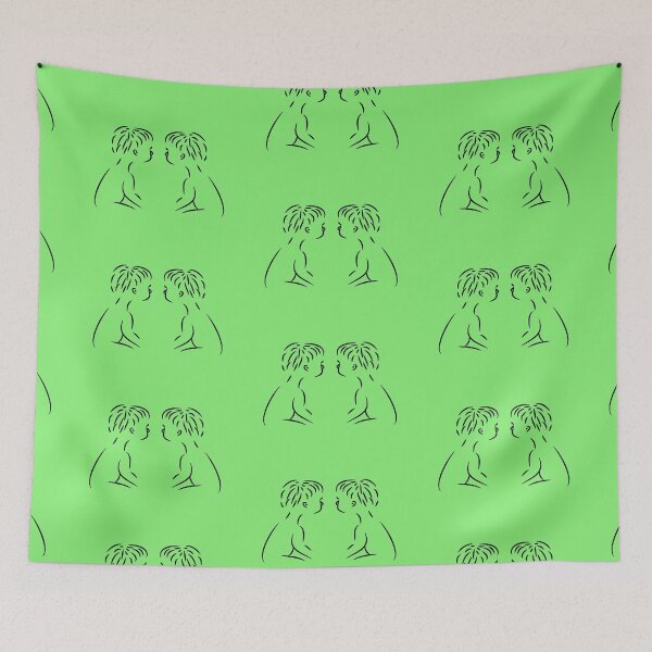 Item preview, twins green background designed and sold by miaterinka.