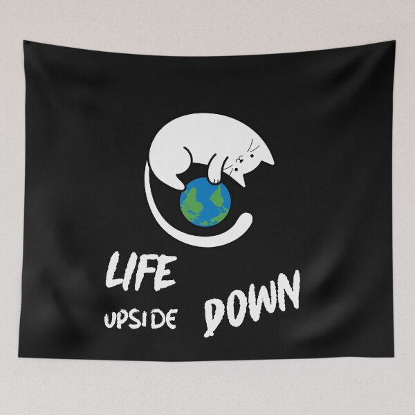 Item preview, Upside Down World Map, Life Upside Down, Cat World designed and sold by DiscGolfTees.