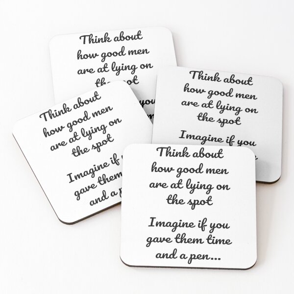 Item preview, How good men are at lying on the spot (Black-White) - designed and sold by Printerially.