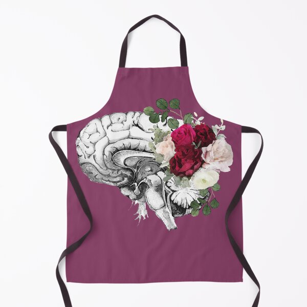 Item preview, Roses floral Mental health brain with floral psychology designed and sold by Collagedream.