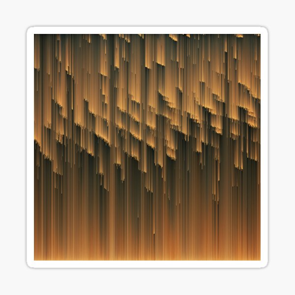 Item preview, Bronze Falls - Glitch Art Print designed and sold by burning.