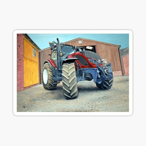 Tracteur rouge Sticker