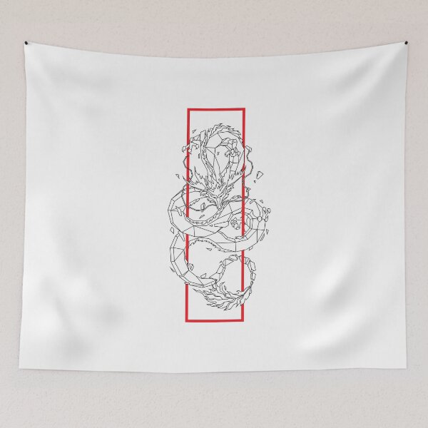 Item preview, Chinese Dragon Geometric Line Art designed and sold by 5thSeason.