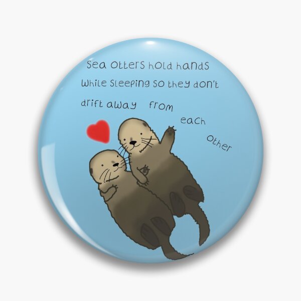 Item preview, Sea Otters hold hands, love, valentines day designed and sold by DesignsBySaxton.