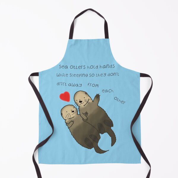 Item preview, Sea Otters hold hands, love, valentines day designed and sold by DesignsBySaxton.