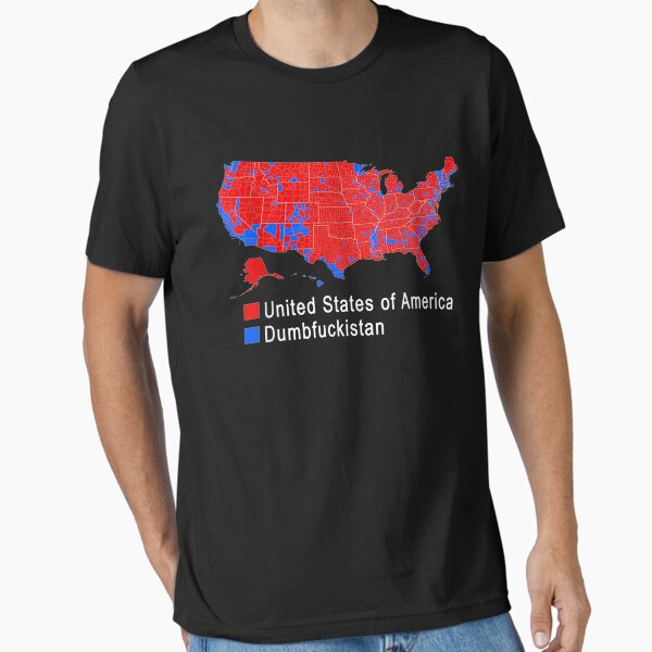 Artikel-Vorschau von Wahlkarte Vereinigte Staaten von Amerika Dumbfuckistan T-Shirt, designt und verkauft von Toumi ⭐⭐⭐⭐⭐.