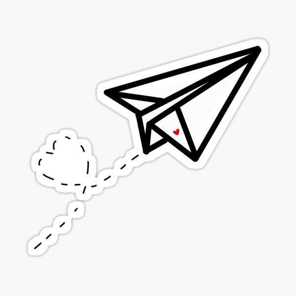 love letter paper plane c' Sticker