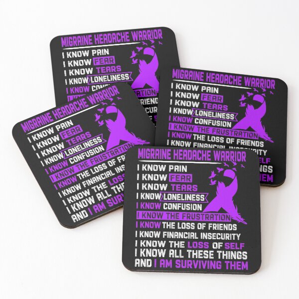 Item preview, I Am Migraine Headache Warrior, I Know All These Things and I Am Surviving Them designed and sold by DianabellShop.