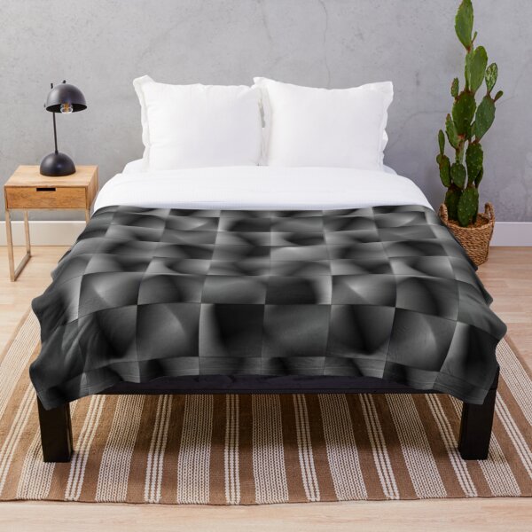 Disrupted Perspective Contemporary Camouflage Throw Blanket