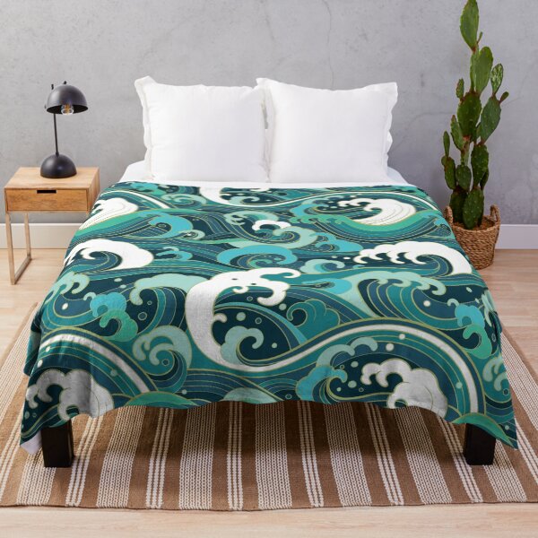 Artikelvorschau, Künstlerische Crashing Waves mit orientalischem Stil entworfen und verkauft von Alondra.