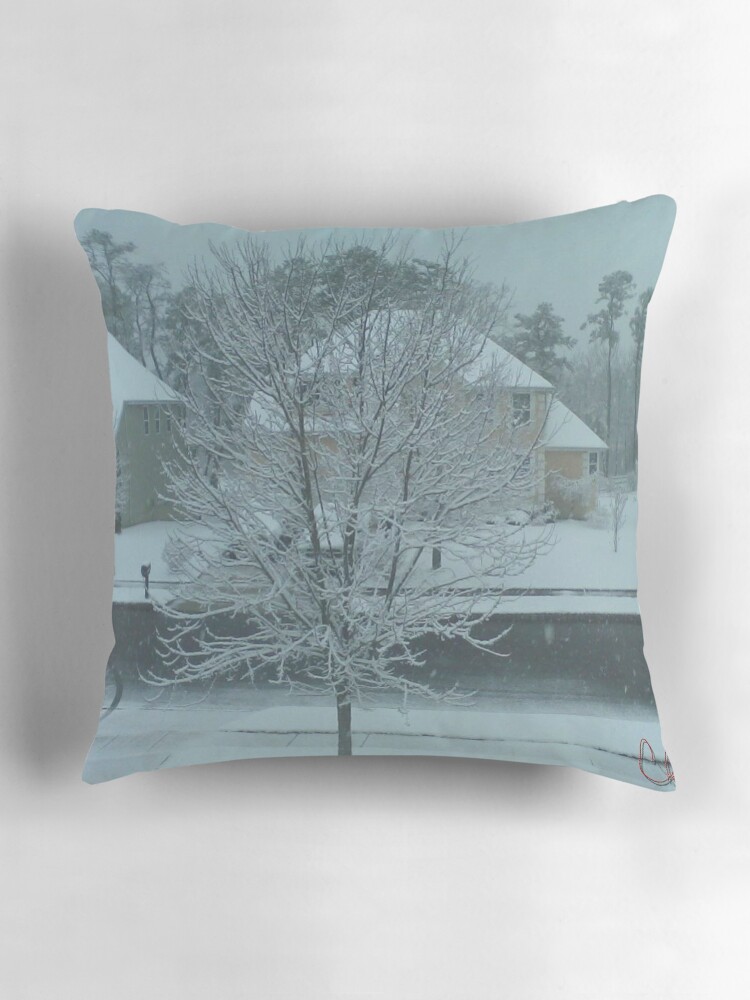 Thumbnail 3 of 4, Pillow, Snow Tree designed and sold by storecee.