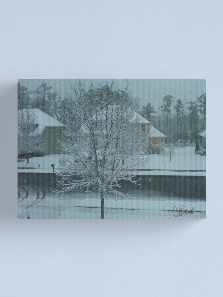 Thumbnail 1 of 3, Canvas Print, Snow Tree designed and sold by storecee.