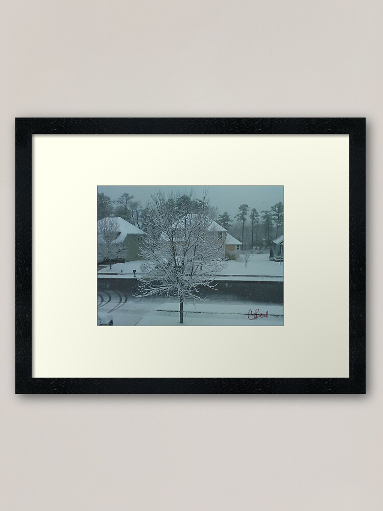 Thumbnail 1 of 7, Framed Art Print, Snow Tree designed and sold by storecee.