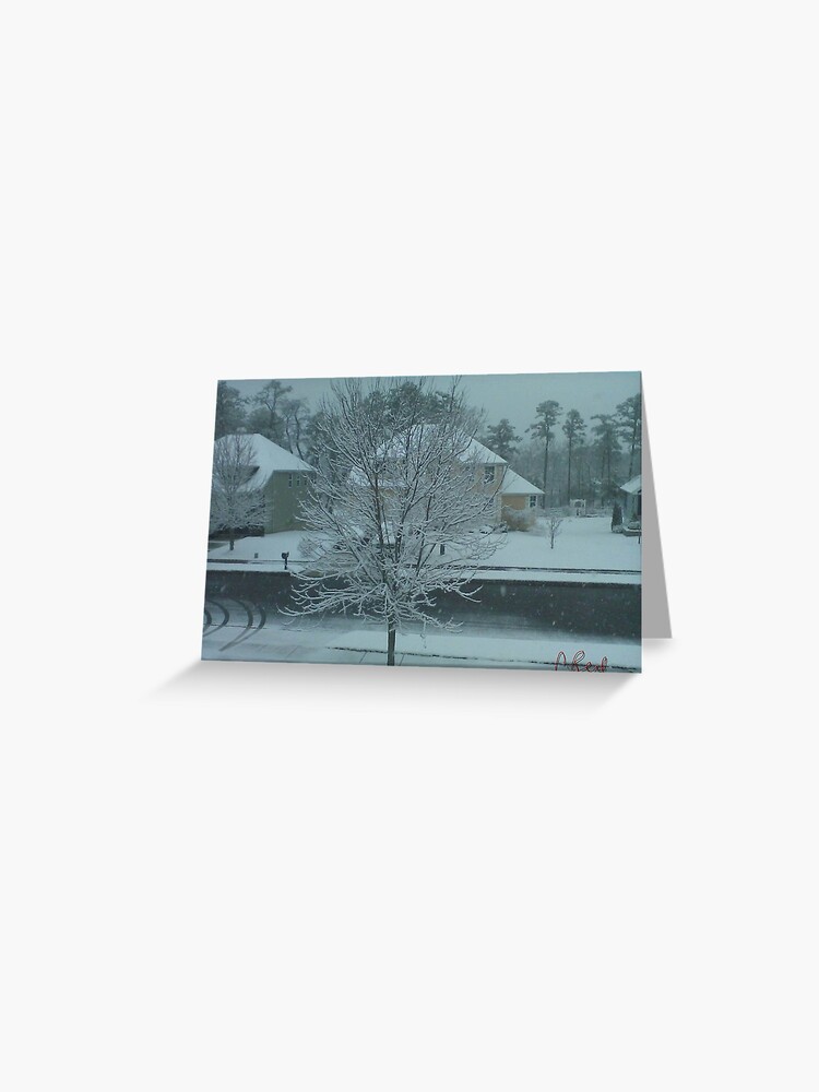 Thumbnail 1 of 2, Greeting Card, Snow Tree designed and sold by storecee.