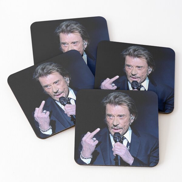 Johnny Hallyday mort Dessous de verre (lot de 4)