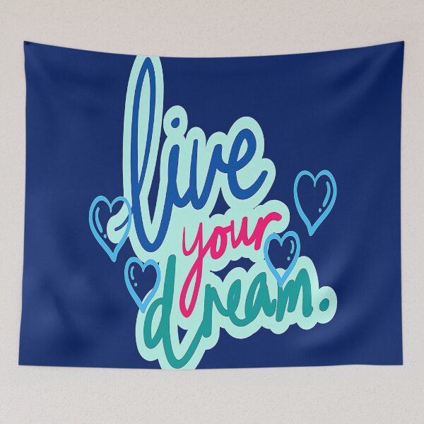 Item preview, Live Your Dreams, Retrostyle, Words, Illustration Abstracto. designed and sold by Adri Barnard.