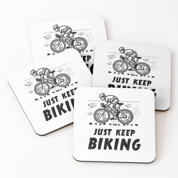 Item preview, Just Keep Biking Funny Graphic T-Shirt designed and sold by antarte99.