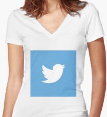 Twitter Women's Fitted V-Neck T-Shirt