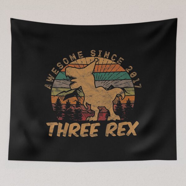 Item preview, Kids Three Rex 3rd Birthday Gifts Third Dinosaur 3 Year Old designed and sold by lindaskowronek.