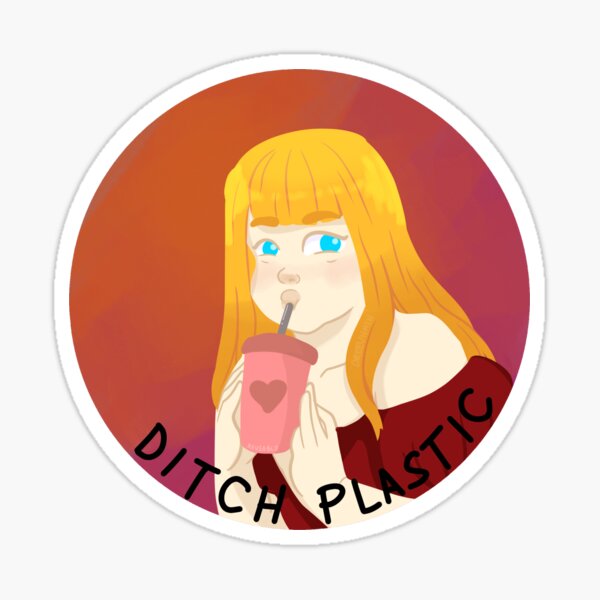 Ditch Plastic Sticker