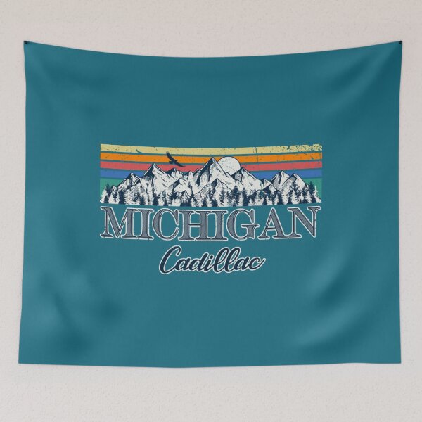 Item preview, Cadillac Michigan Cadillac Michigan Retro Vintage Aesthetic Hanstore designed and sold by abc22shirts.
