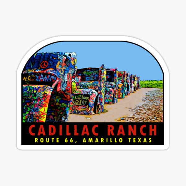 Cadillac Ranch Cadillac Ranch Texas Vintage Sticker