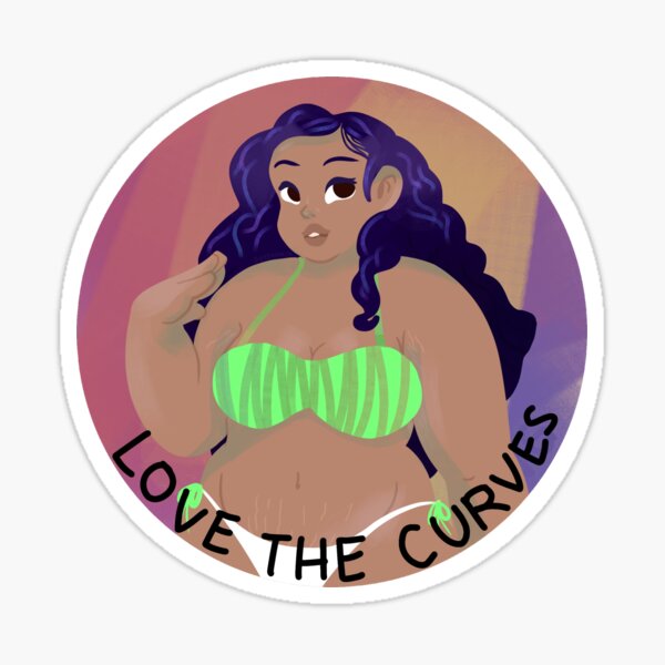 Love the Curves Sticker