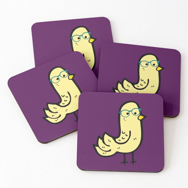 Item preview, bird with glasses funny bird designed and sold by TheWaterBirds.