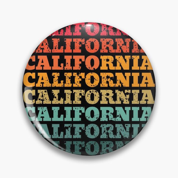 Item preview, California - repeated retro vintage sunset colors with a distressed design effect designed and sold by Rhu Creations.