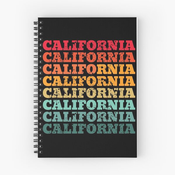 Item preview, California - repeated retro vintage sunset colors with a distressed design effect designed and sold by Rhu Creations.