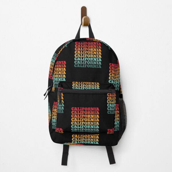 Item preview, California - repeated retro vintage sunset colors with a distressed design effect designed and sold by Rhu Creations.
