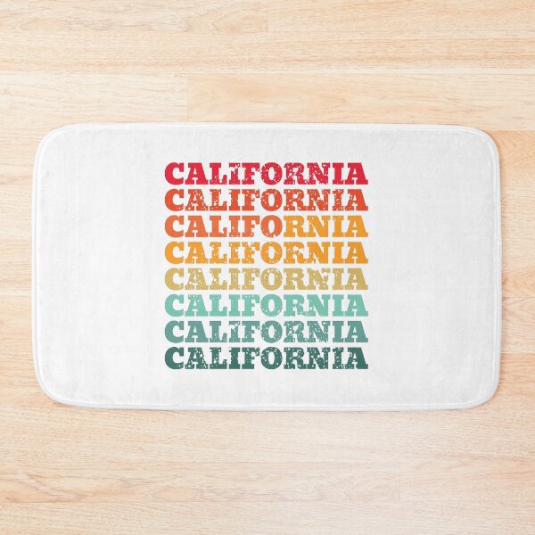 Item preview, California - repeated retro vintage sunset colors with a distressed design effect designed and sold by Rhu Creations.