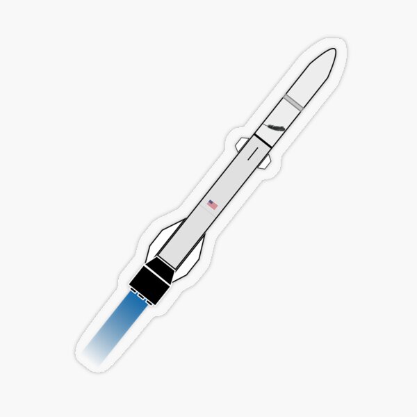 Vista previa del artículo con la obra «New Glenn Rocket (origen azul)», diseñado y vendido por SpaceCuriosity.
