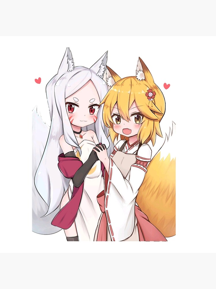 "The Helpful Fox Senko-san and Shiro Design." Photographic Print for - Shiro The Helpful Fox Senko - San