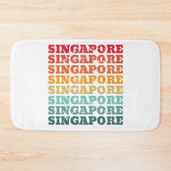 Item preview, Singapore - repeated retro vintage sunset colors with a distressed design effect designed and sold by Rhu Creations.