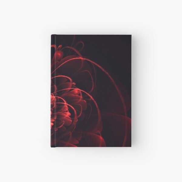 Crimson - 3D Bloom Fractal Hardcover Journal