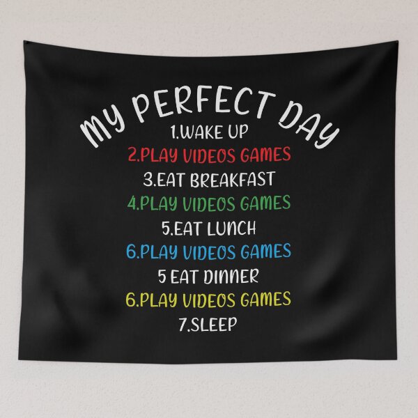 Item preview, My Perfect Day Video Games designed and sold by Catsloversdotme.