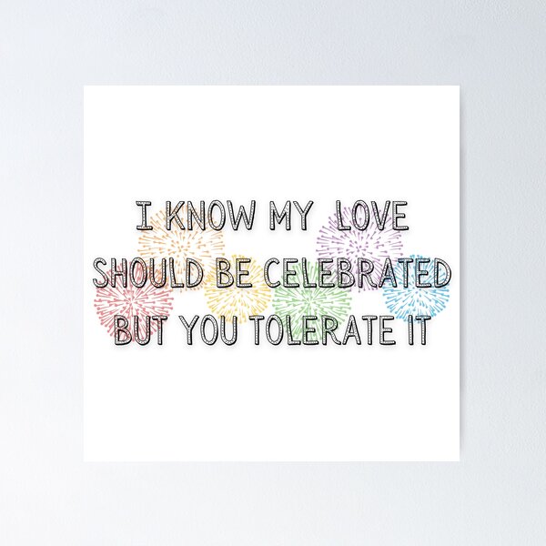 i know my love should be celebrated, but you tolerate it Tapestry for Sale  by lovely-lyrics