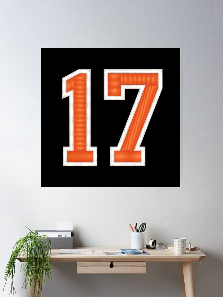 Sports Number 17 Jersey seventeen Orange