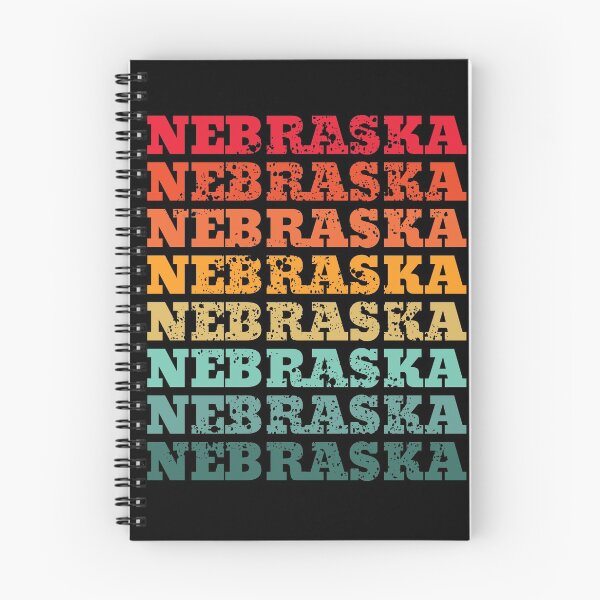 Item preview, Nebraska - repeated retro vintage sunset colors with a distressed design effect designed and sold by Rhu Creations.